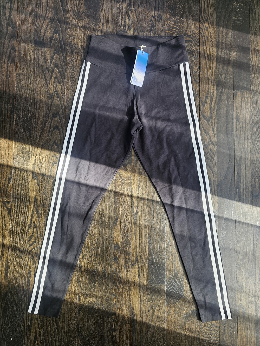 Womens Classic Adidas Leggings with White Side Stripes